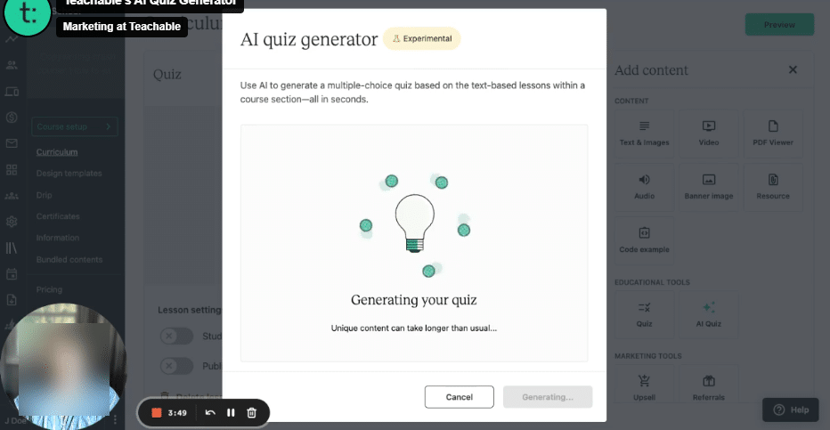 AI-Quiz-Generator-Teachable