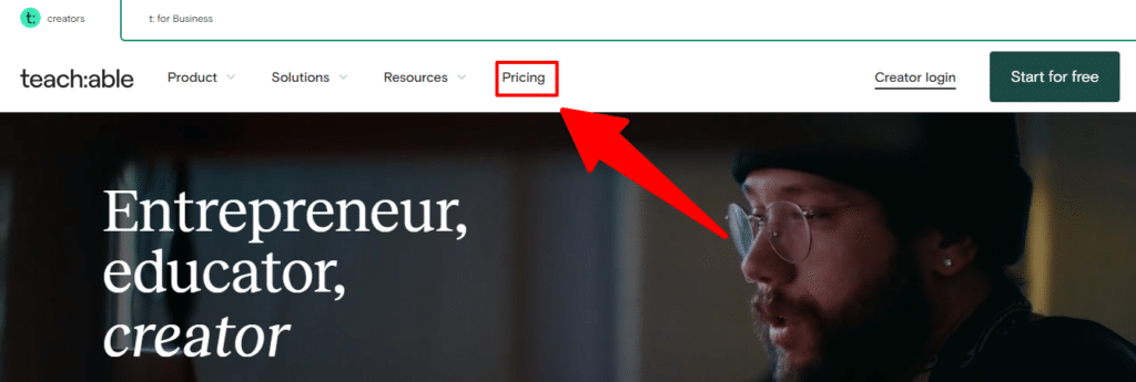 Teachable pricing option